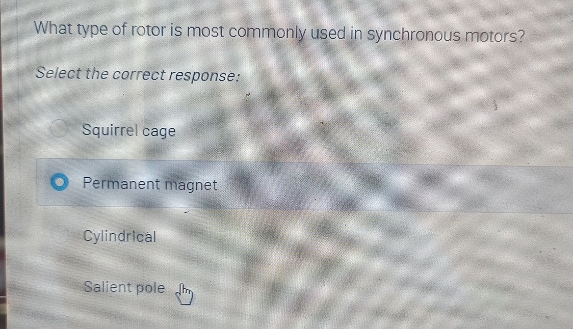 What type of rotor is most commonly used in