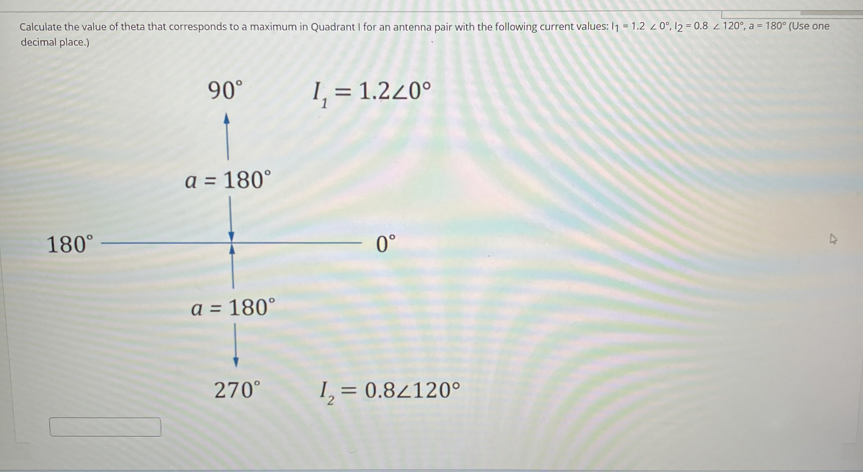 Calculate the value of theta that corresponds to