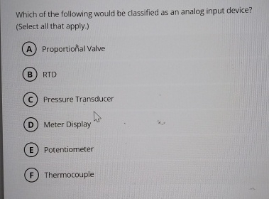 Which of the following would be classified as an