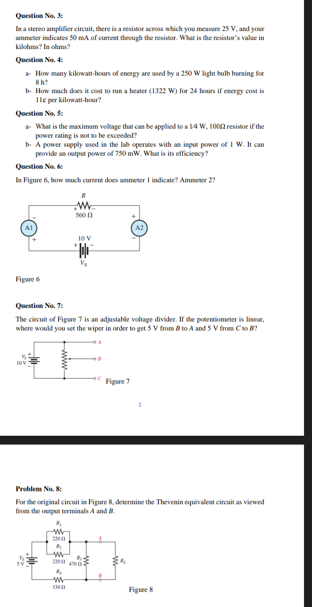 Question No . 3 : In a stereo amplifier circuit,