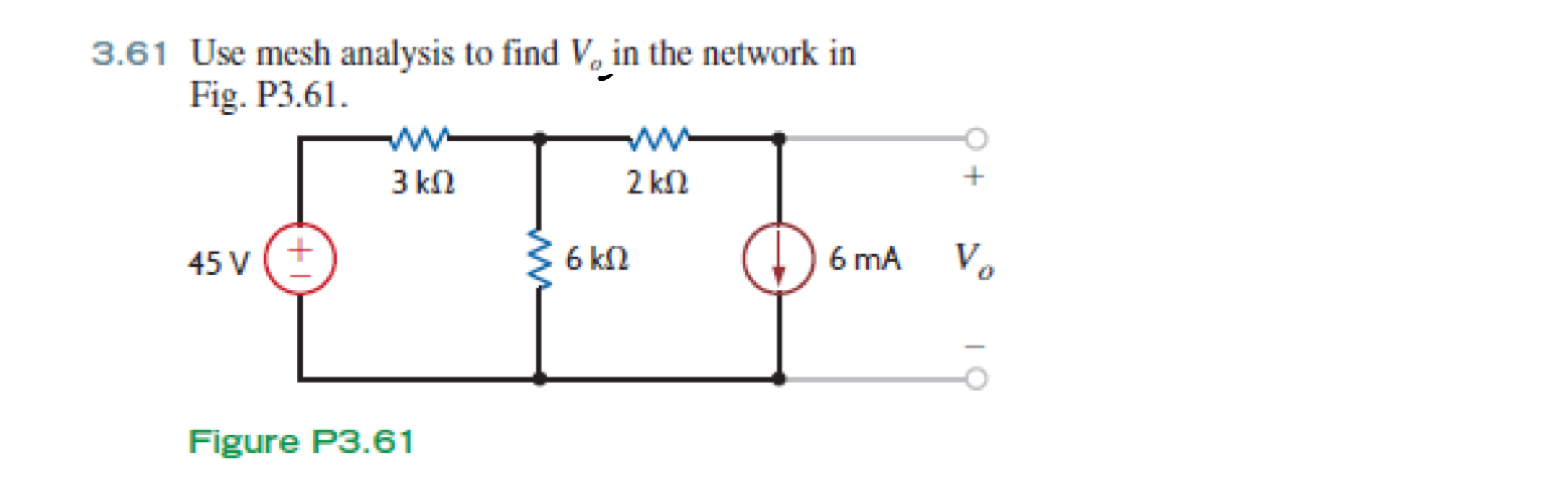 How to solve 3 . 6 1 Use mesh analysis to find V