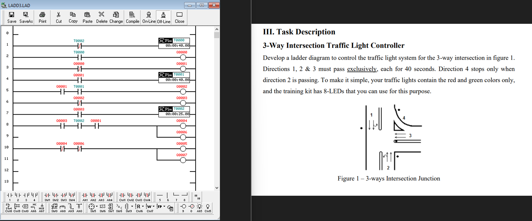III. Task Description 3 - Way Intersection