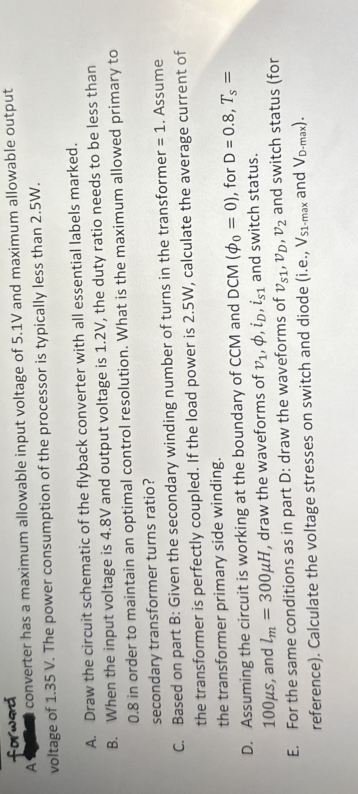 A or wan converter has a maximum allowable input