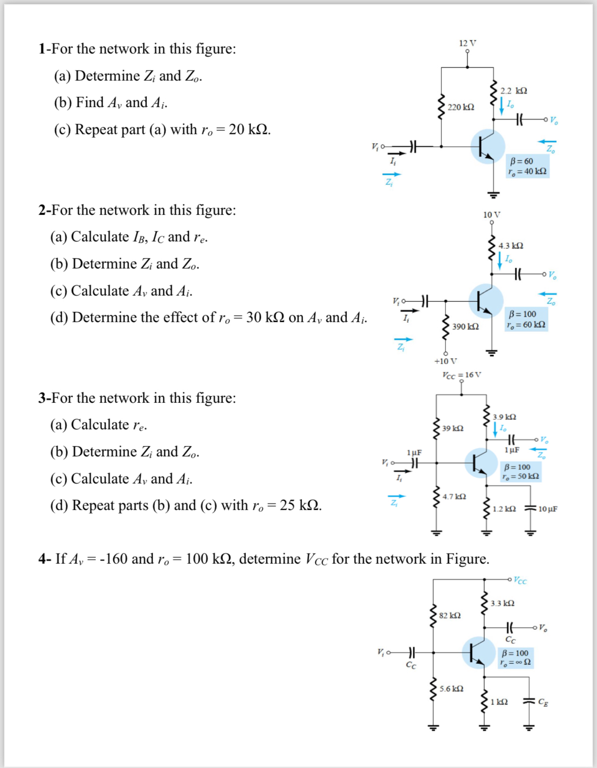 1 - For the network in this figure: ( a )