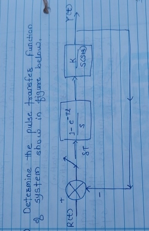 Determine the pulse transfer function of system