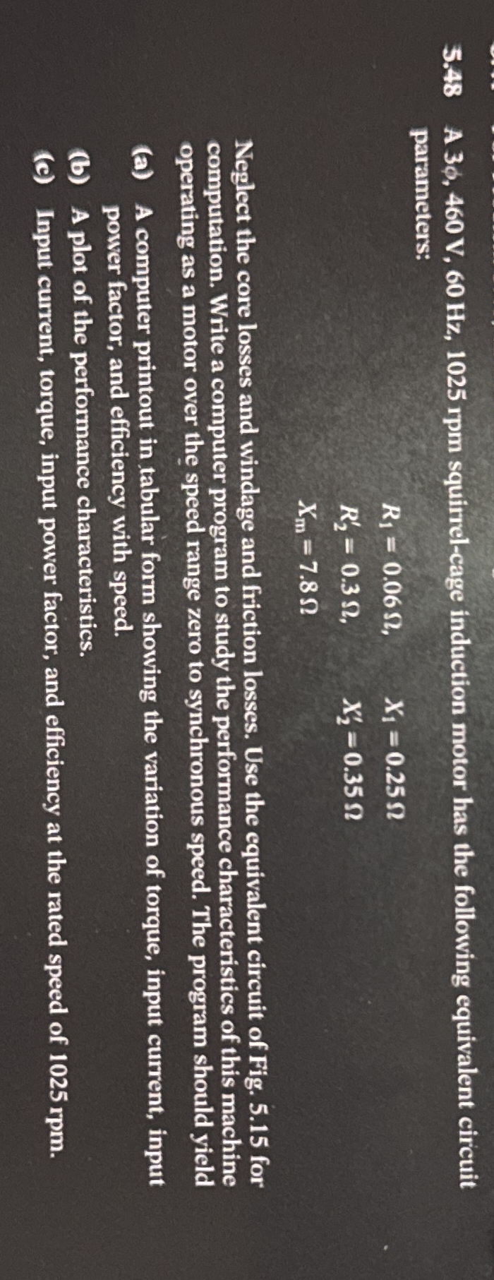 5 . 4 8 A 3 , 4 6 0 V , 6 0 H z , 1 0 2 5 r p m