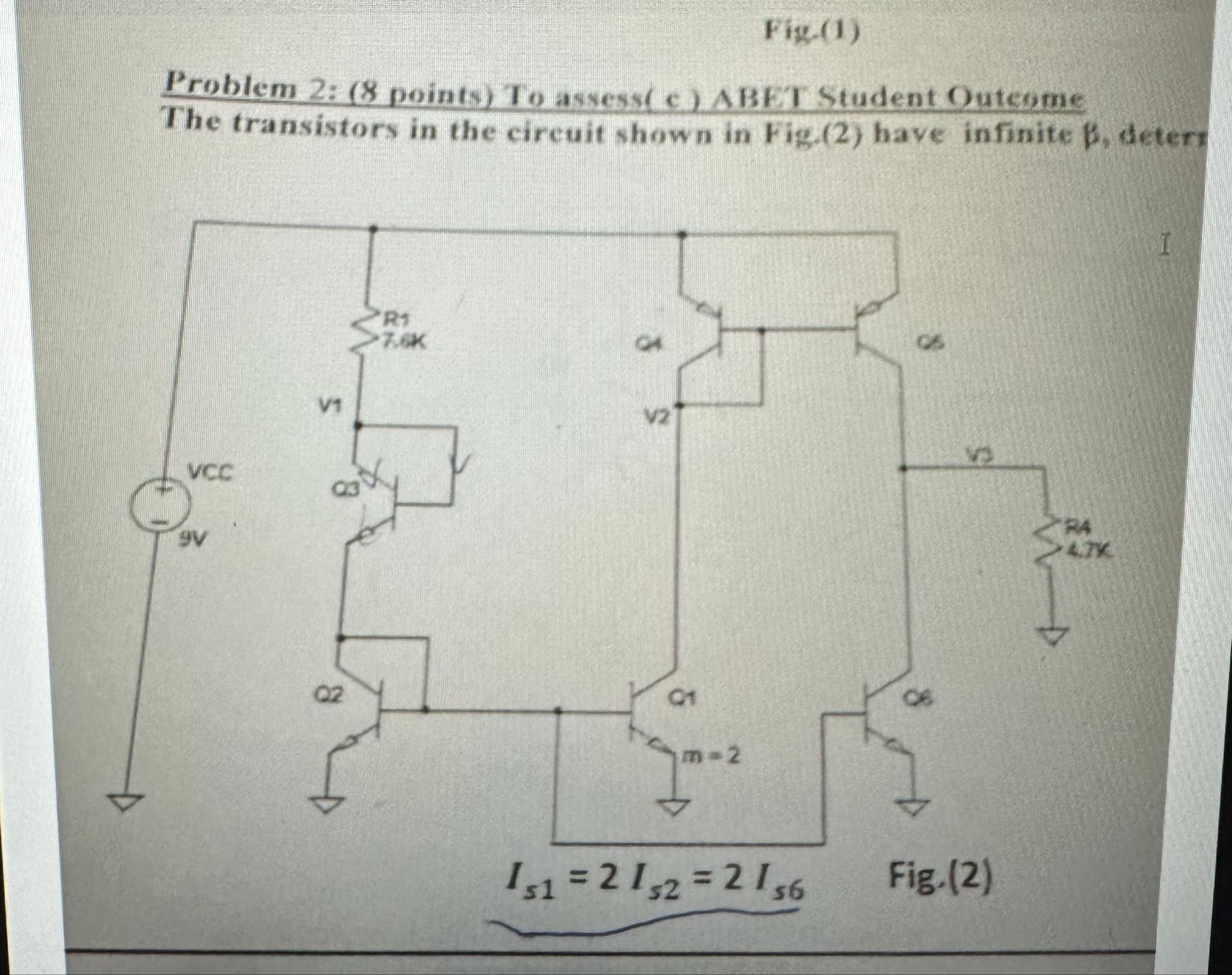 Fig - ( 1 ) Problem 2 : ( 8 points ) To assess (