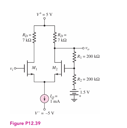 I. For the circuit shown in Figure 1 2 . 3 9 ,