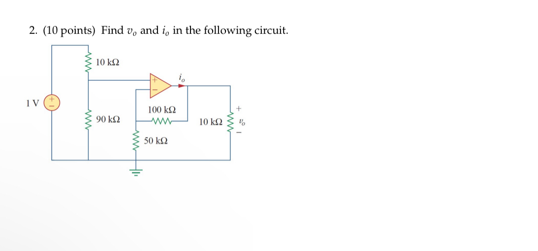 Find v o and i o in the following circuit.