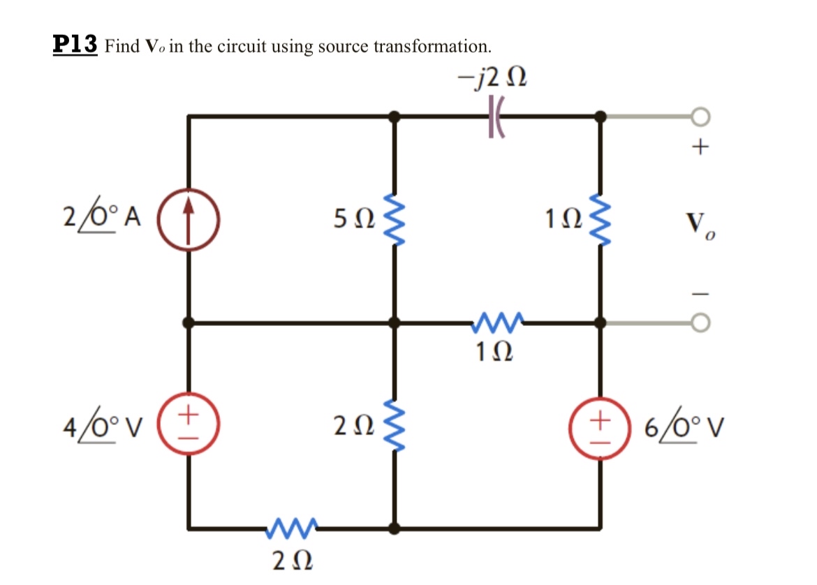 P 1 3 Find V o in the circuit using source