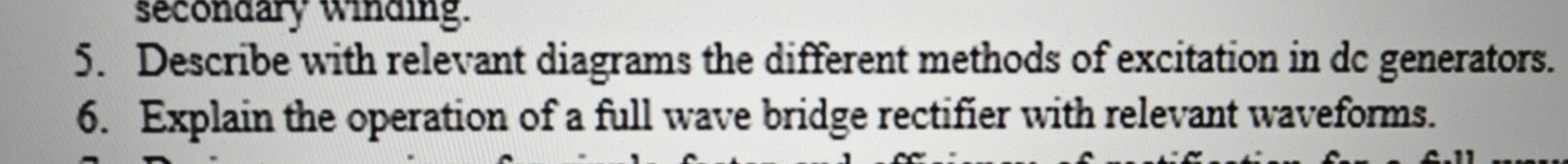 Describe with relevant diagrams the different