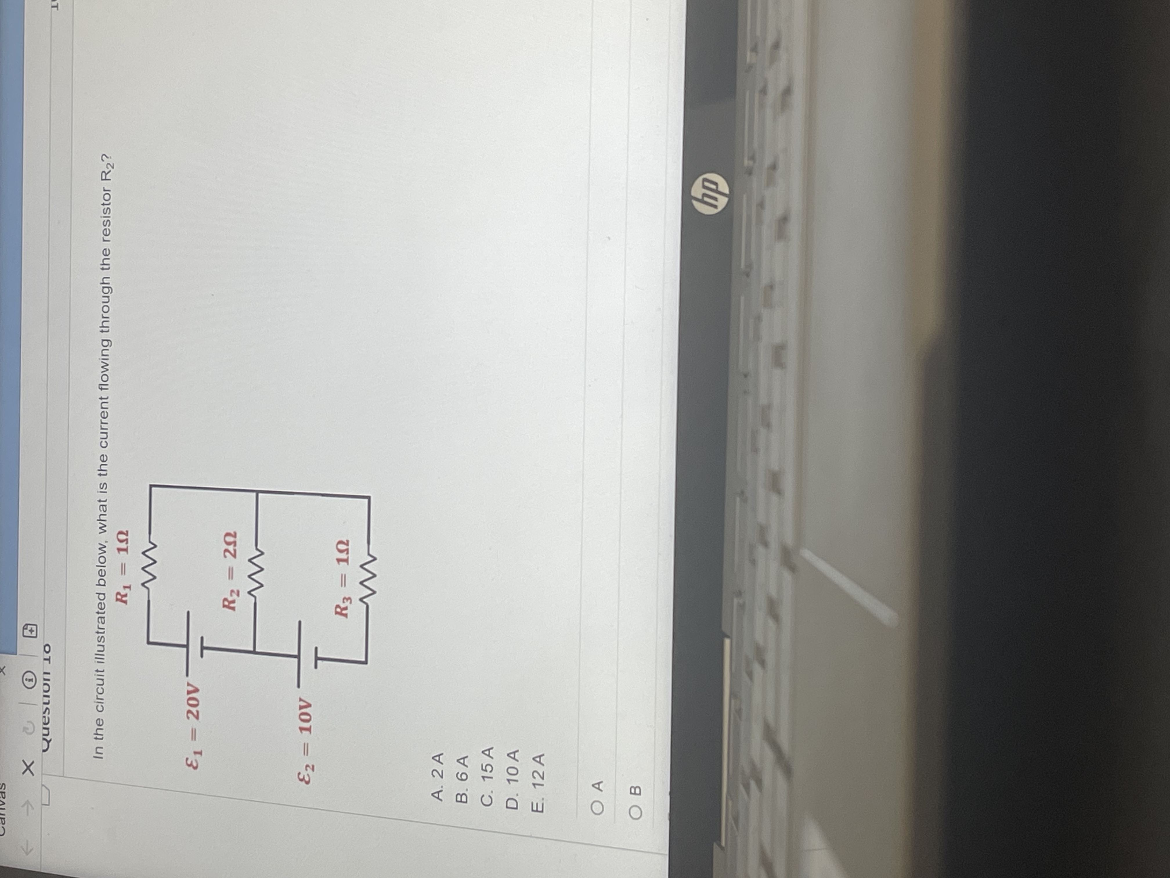 In the circuit illustrated below, what is the
