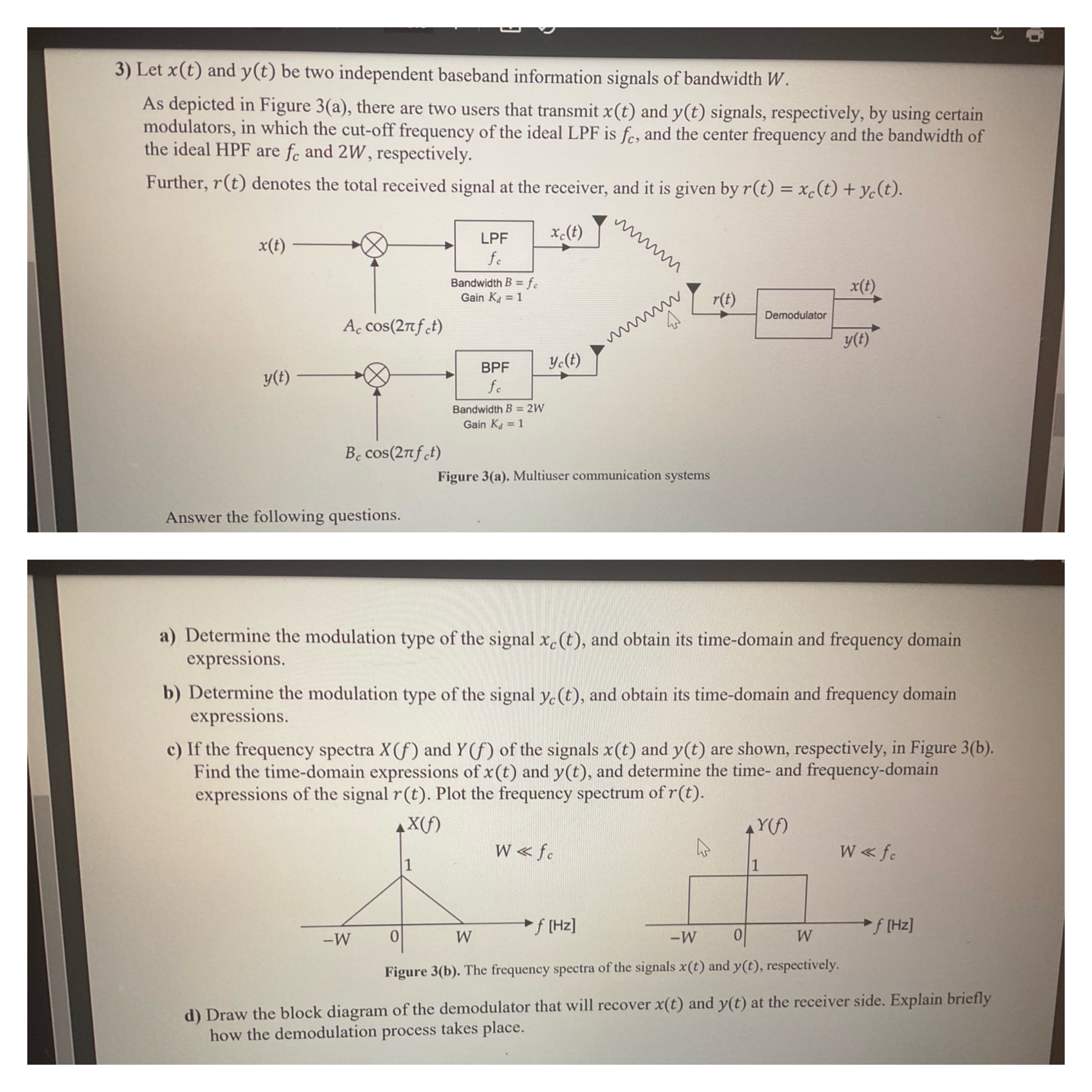 Let x ( t ) and y ( t ) be two independent
