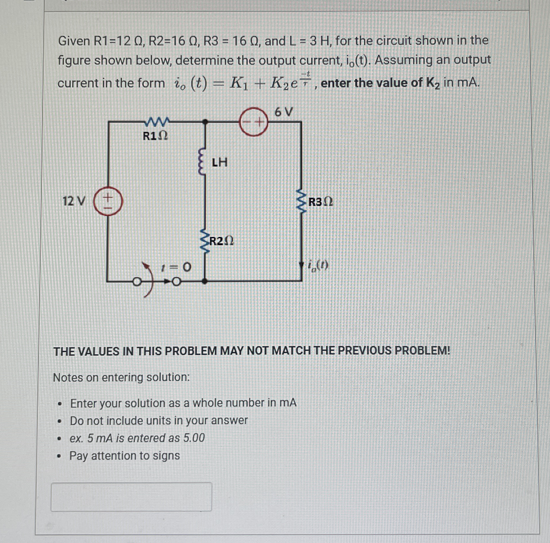Given R 1 = 1 2 , R 2 = 1 6 , R 3 = 1 6 , and L =