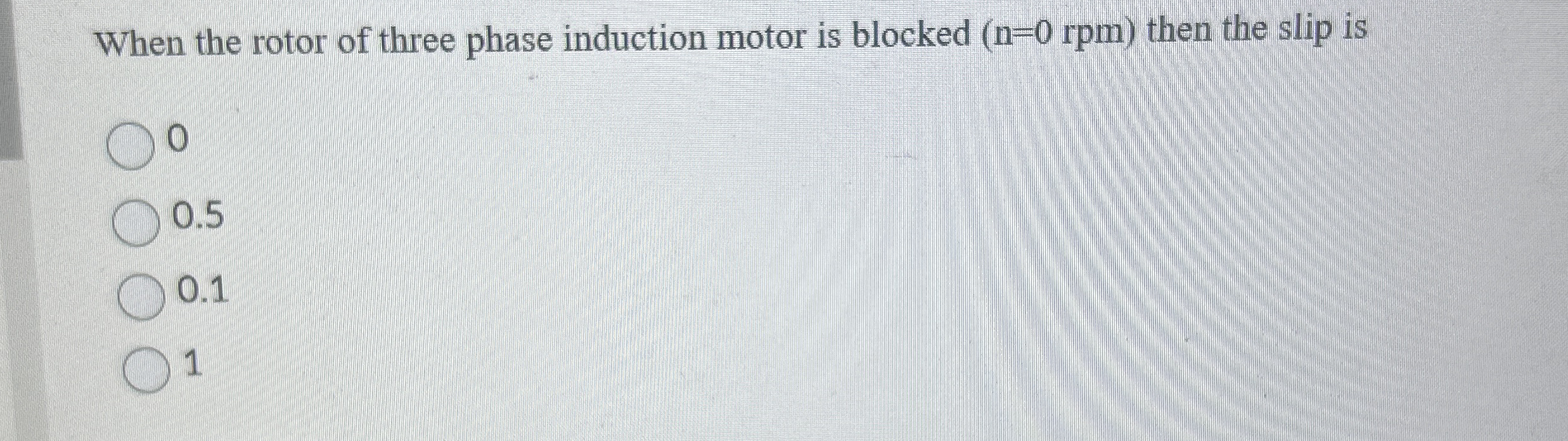When the rotor of three phase induction motor is