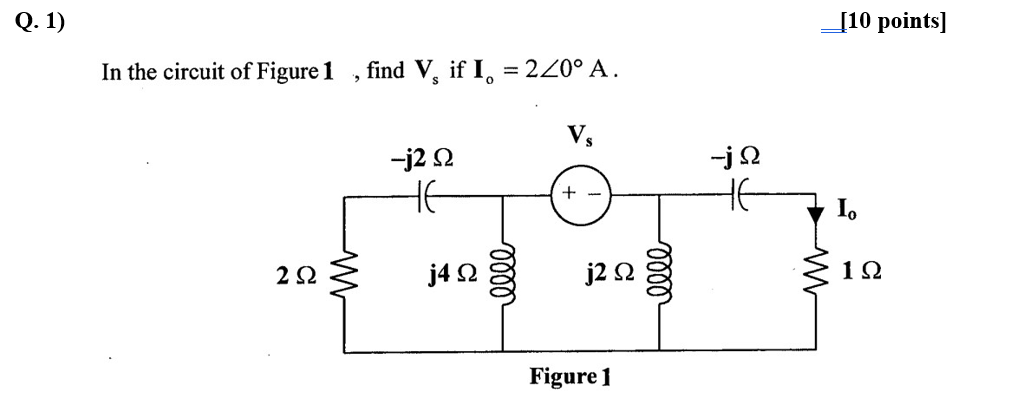 Q . 1 1 , find V _ ( s ) if I _ ( o ) = ( 2 ) / (