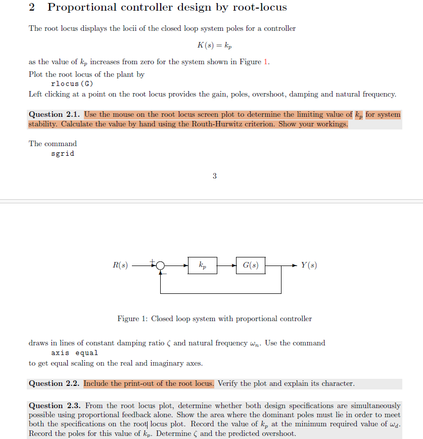 given that plant transfer function is G = 1 / 0 .