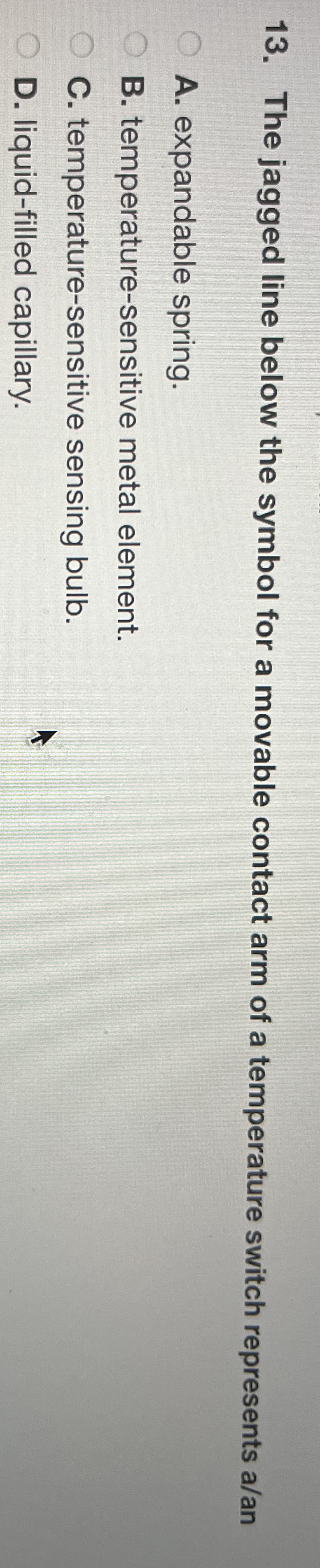 The jagged line below the symbol for a movable