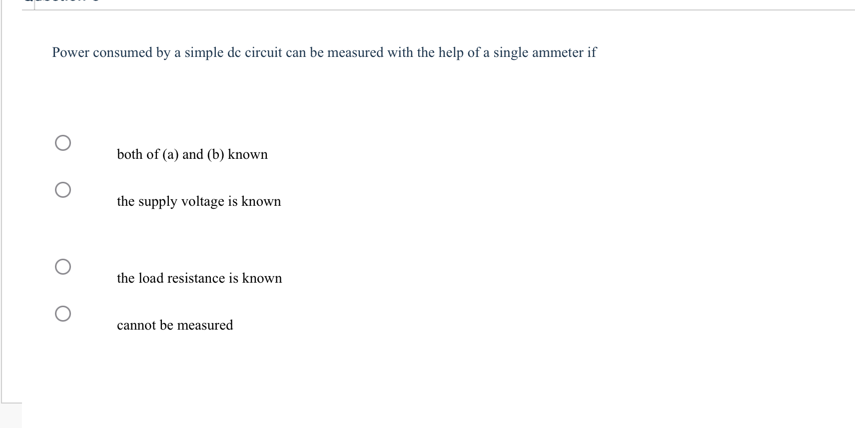Power consumed by a simple dc circuit can be