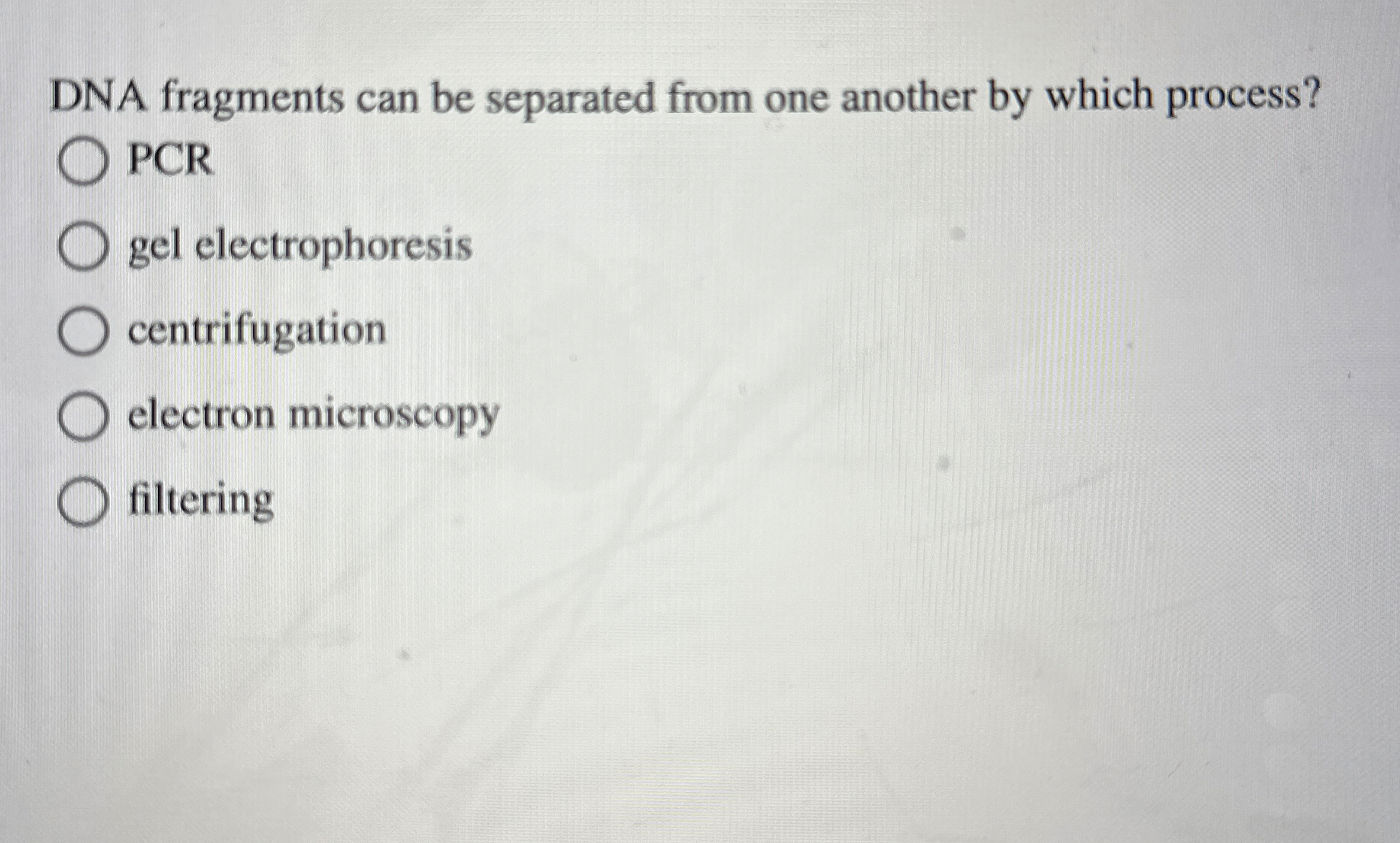 DNA fragments can be separated from one another