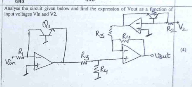 1 . Analyse the circuit given below and find the