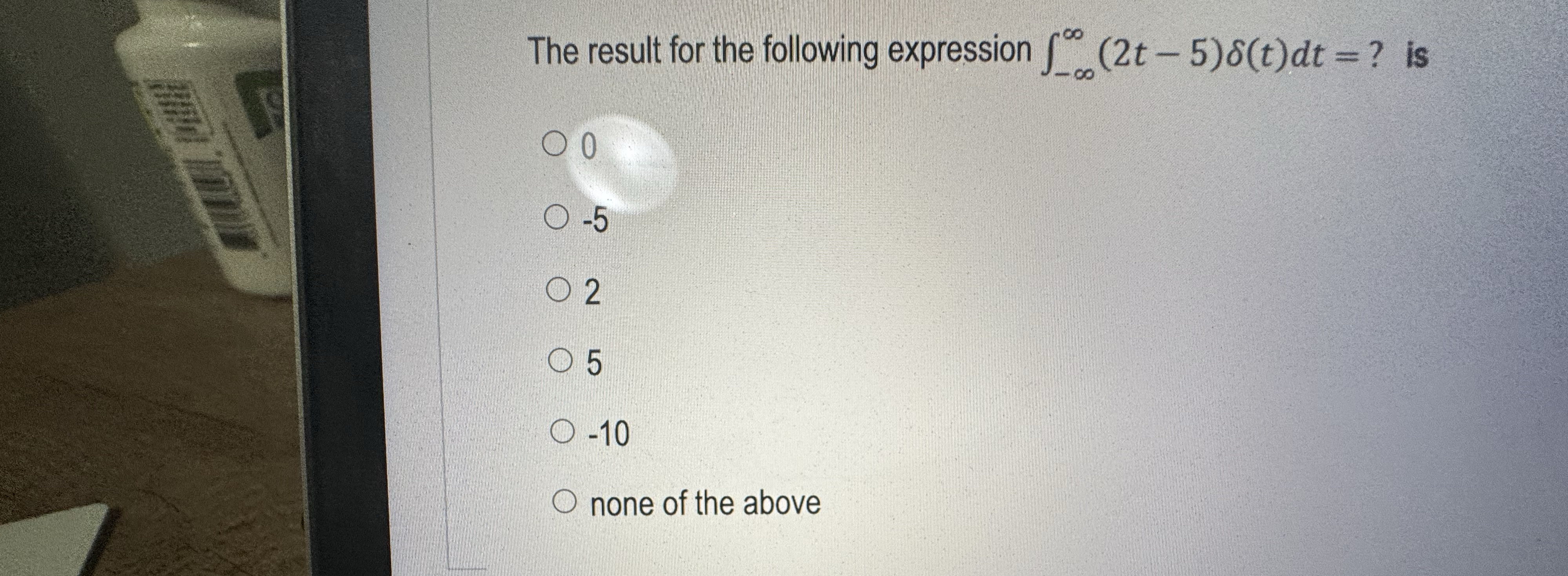 The result for the following expression - ( 2 t -