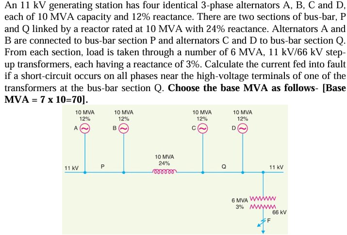 An 1 1 kV generating station has four identical 3