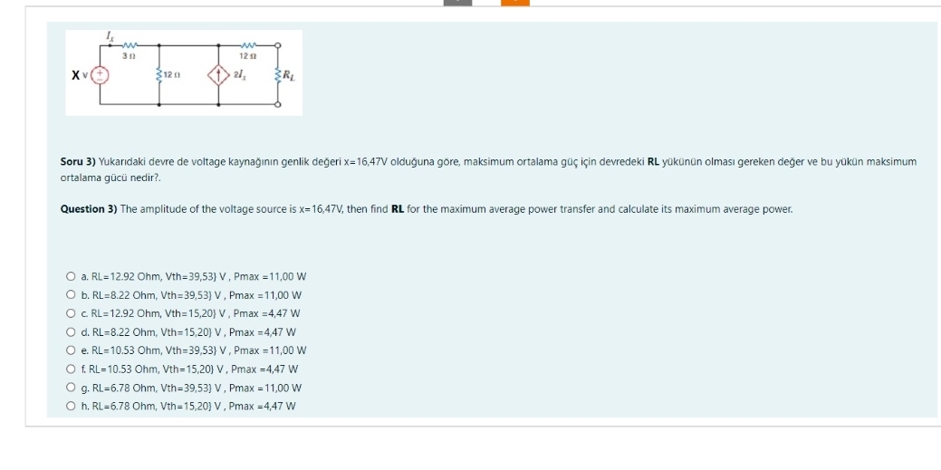 Soru 3 ) Yukar aki devre de voltage kayna n n