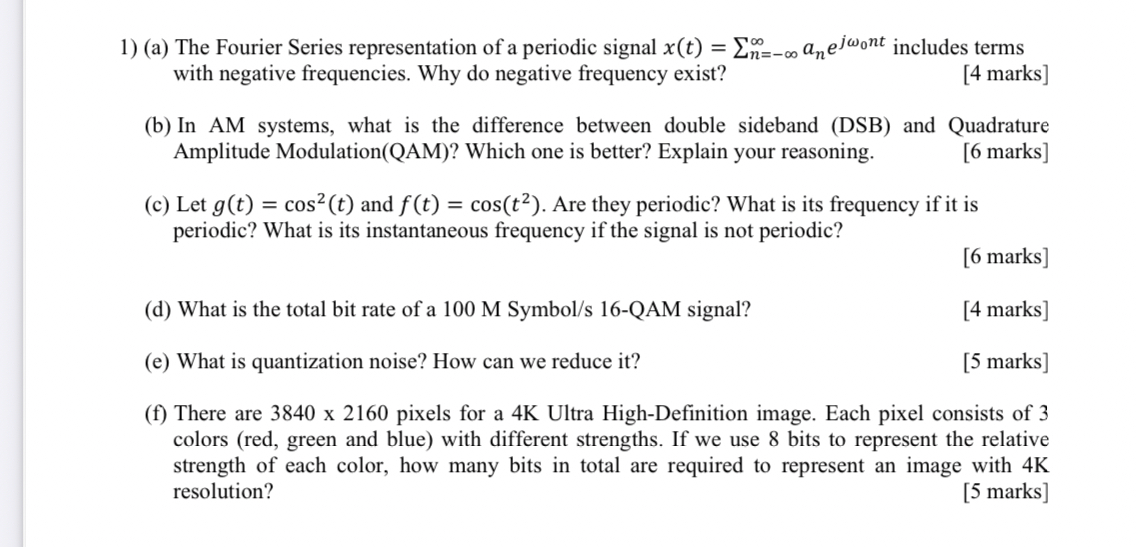 ( a ) The Fourier Series representation of a