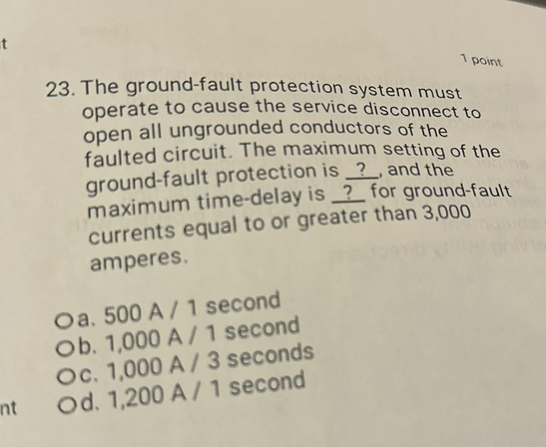 1 point 2 3 . The ground - fault protection