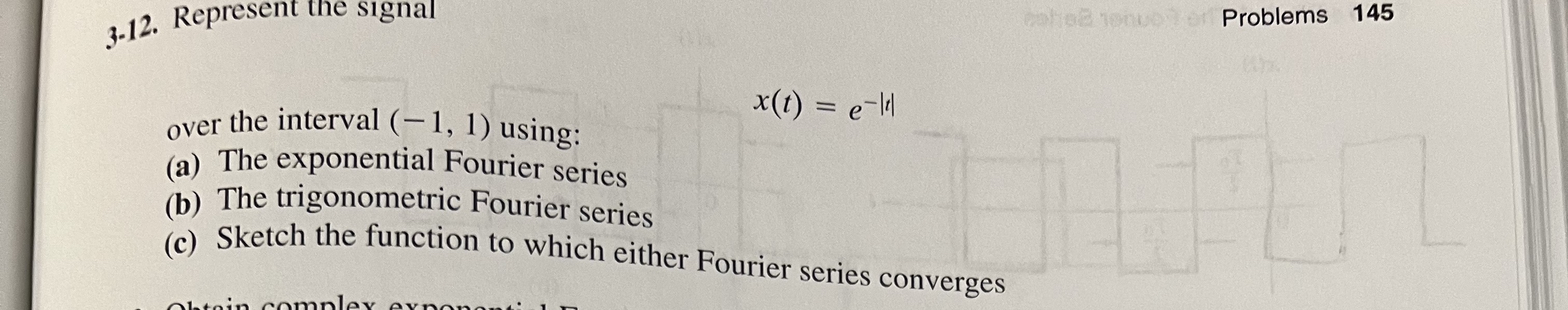 3 . 1 2 . Represent the signal Problems 1 4 5