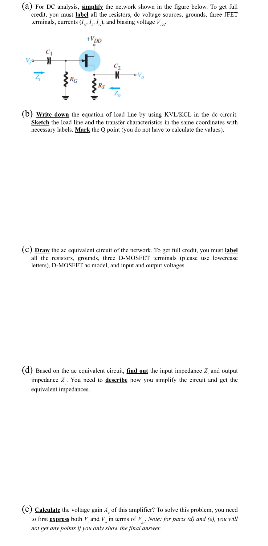 ( a ) For DC analysis, simplify the network shown