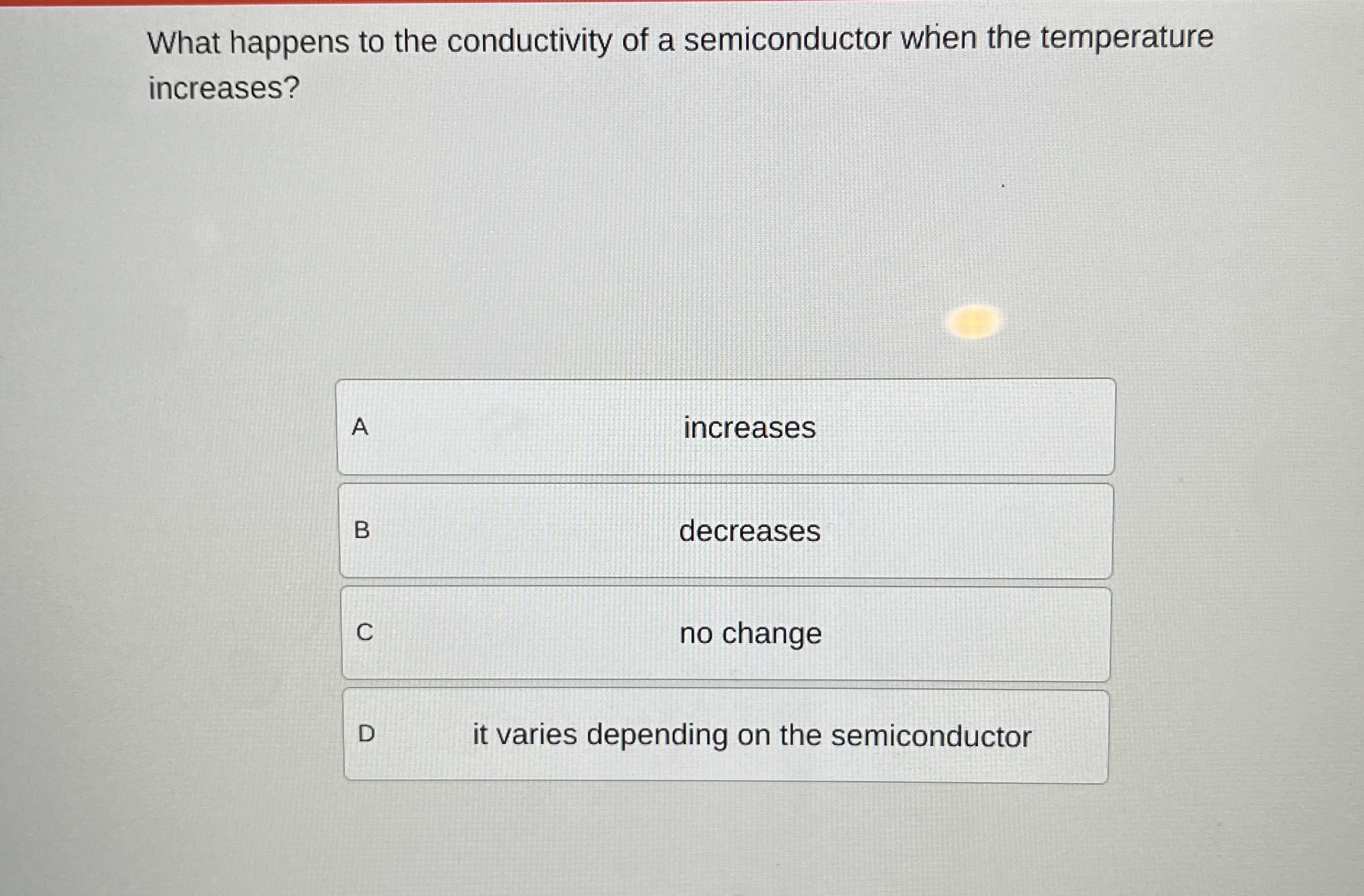 What happens to the conductivity of a