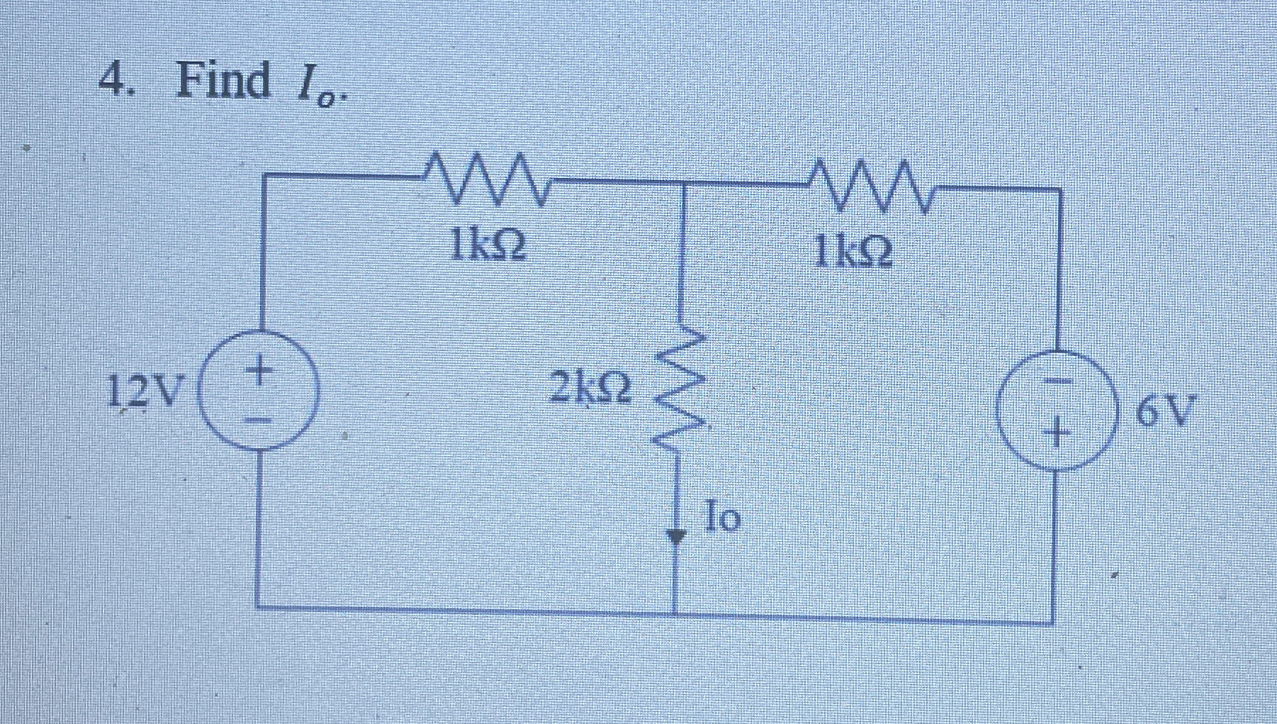 Find I o . Part A: Solve using superpositioning.