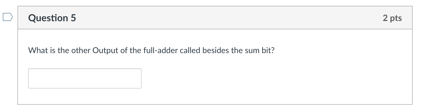 Question 5 What is the other Output of the full -