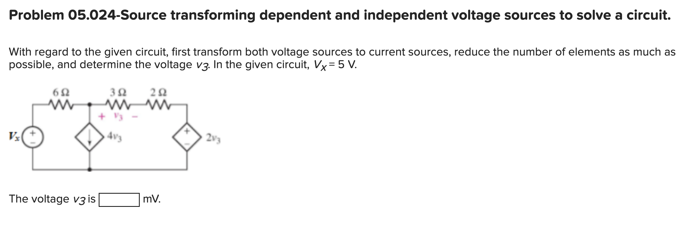 Problem 0 5 . 0 2 4 - Source transforming