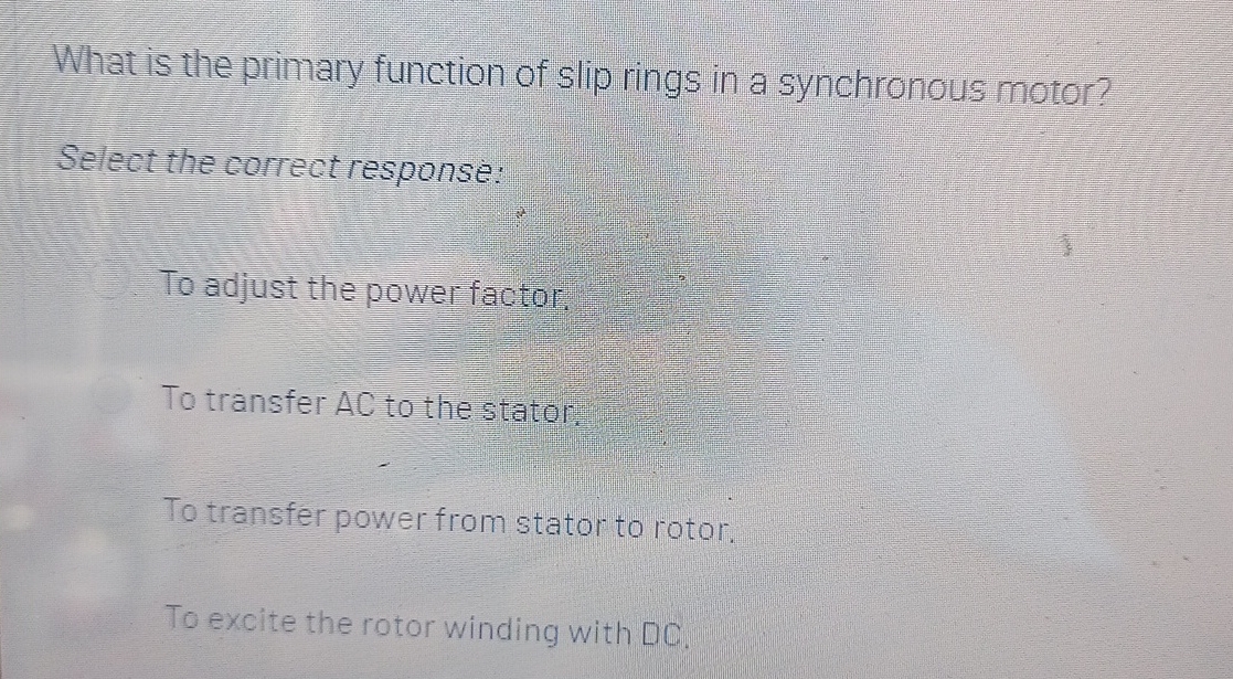 What is the primary function of slip rings in a
