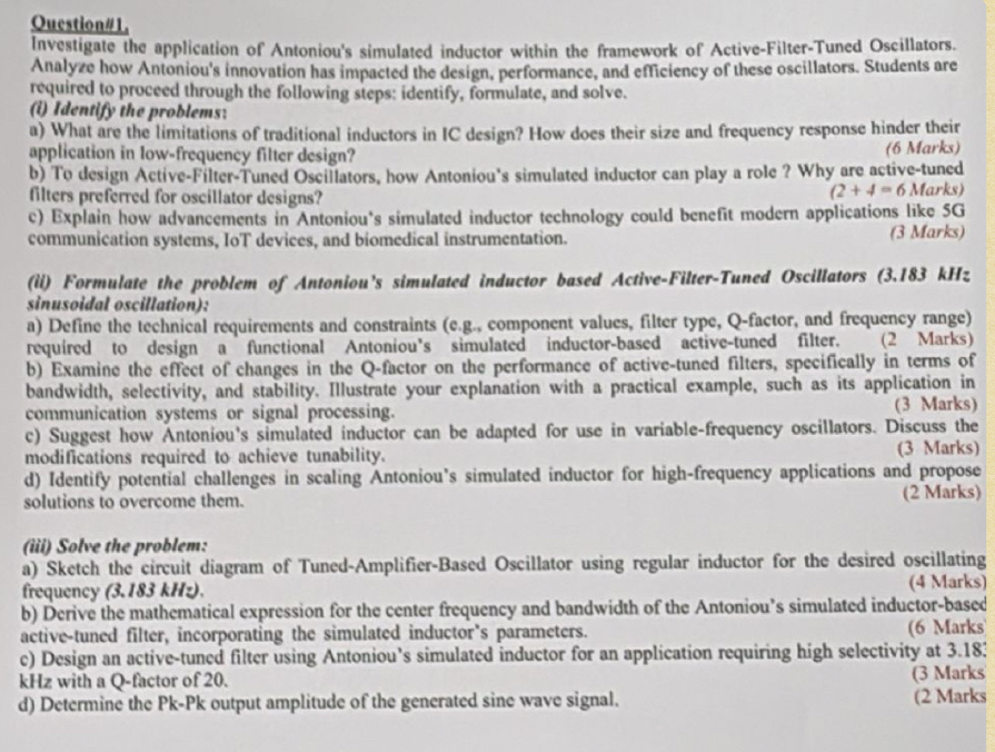 Questionill Investigate the application of