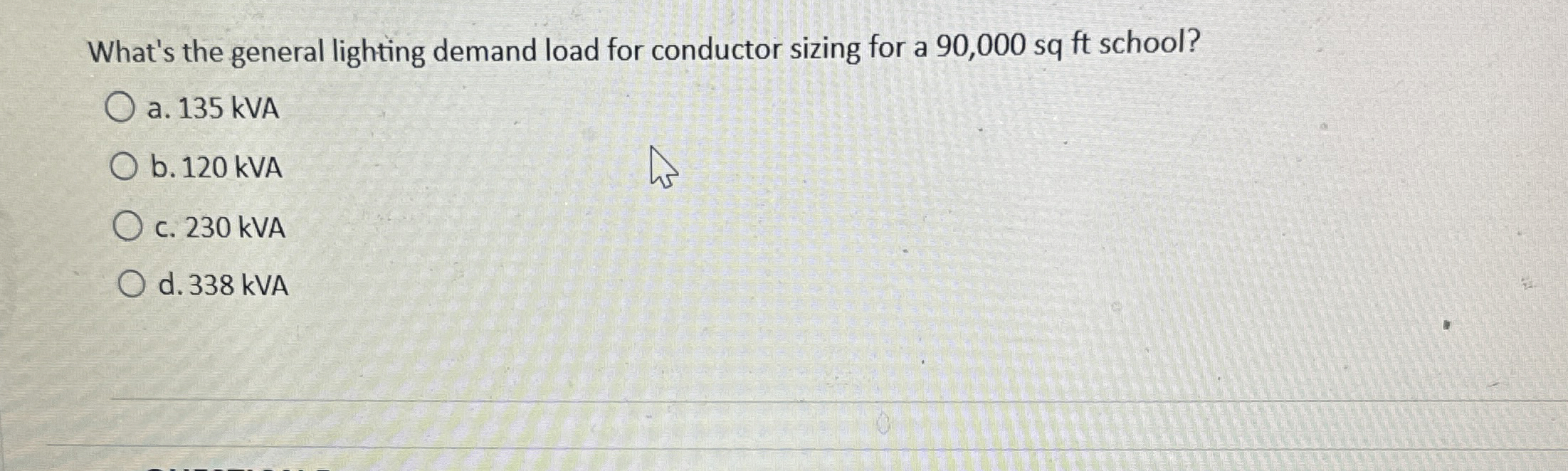 What's the general lighting demand load for