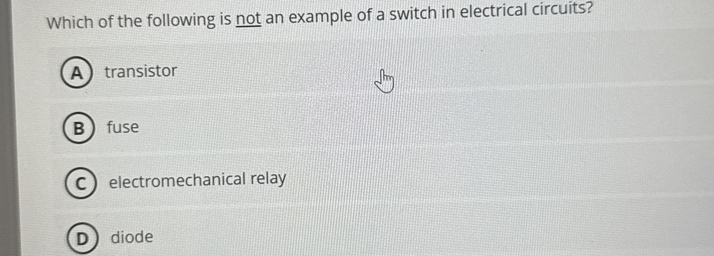 Which of the following is not an example of a