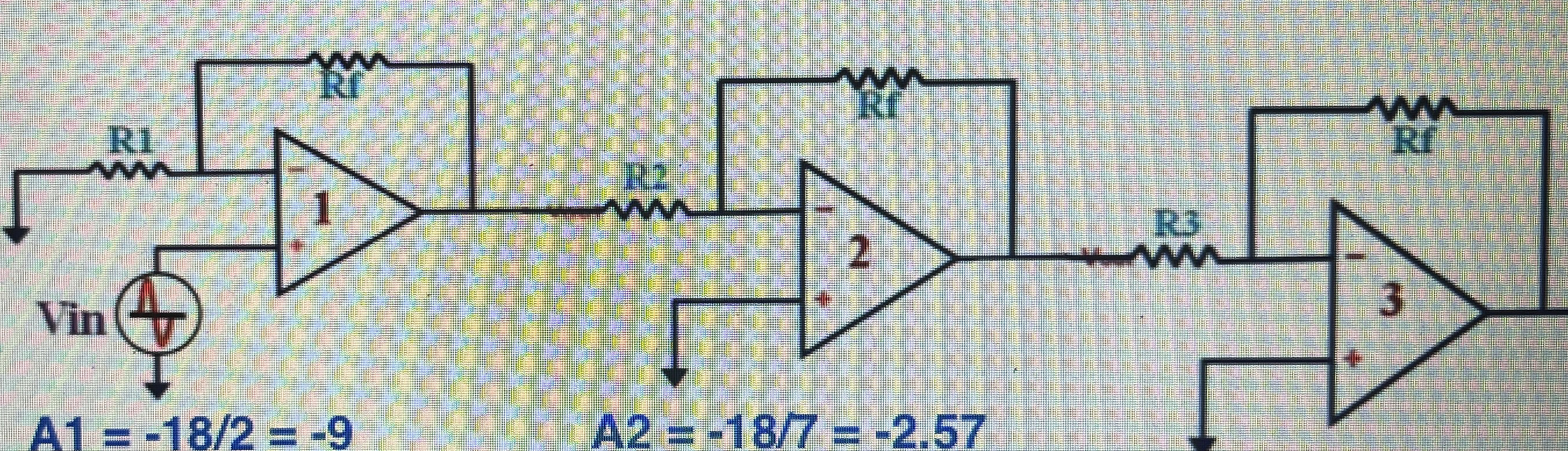 My parameters are R 1 = 2 kohm, R 2 = 7 kohm, R 3