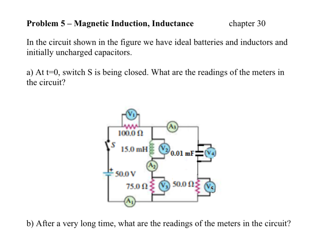Problem 5 - Magnetic Induction, Inductance