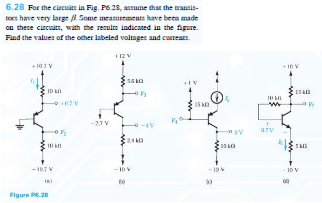6 . 2 8 For the circuits in Fig. P 6 . 2 8 ,