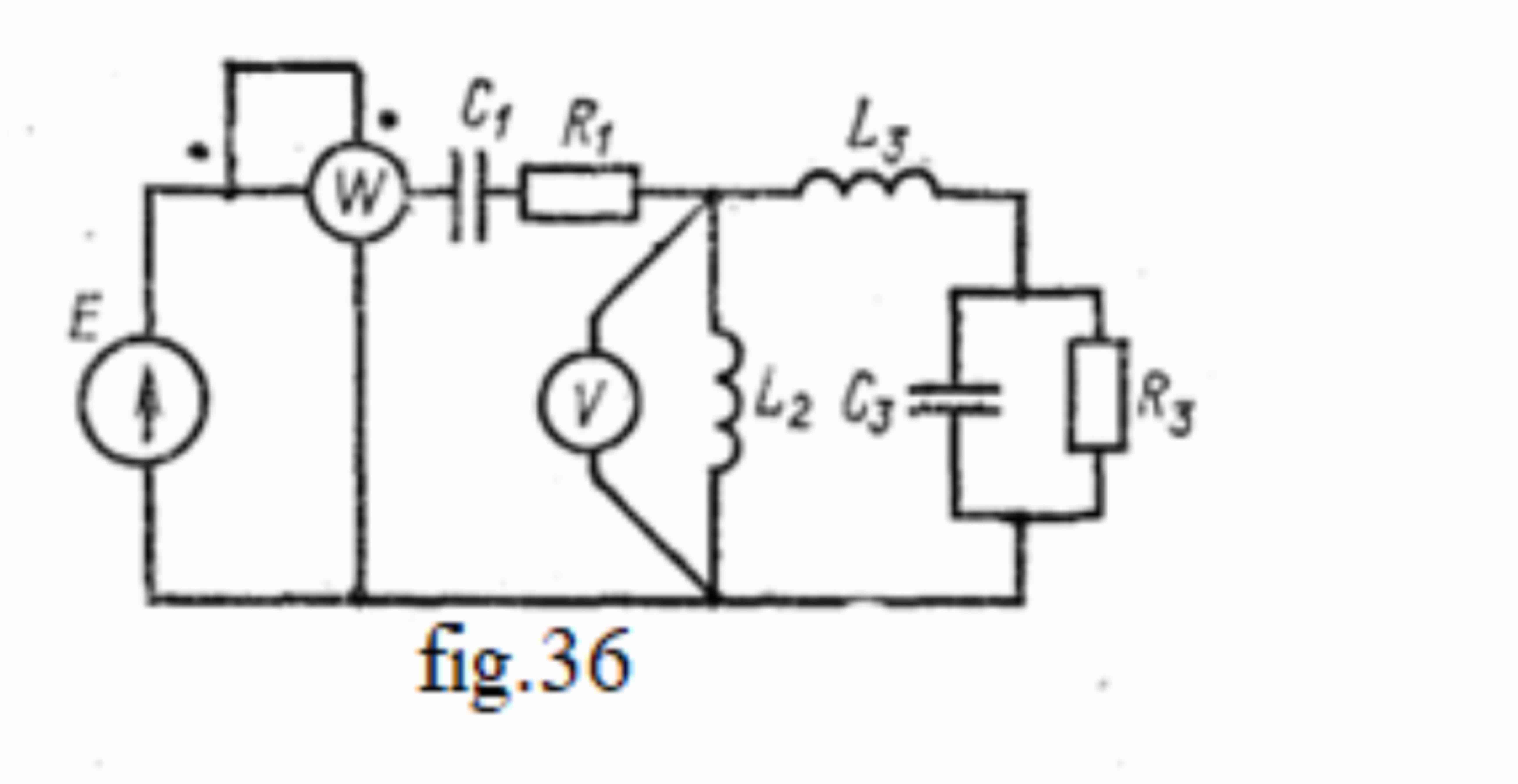 Details: E = 1 0 0 V; f = 5 0 Hz; C 1 = 6 3 7 * 1