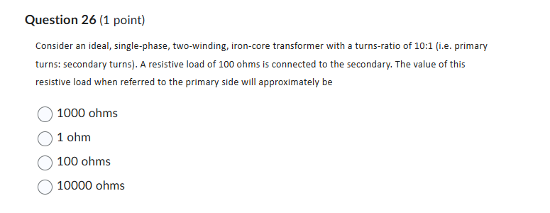 Question 2 6 ( 1 point ) Consider an ideal,