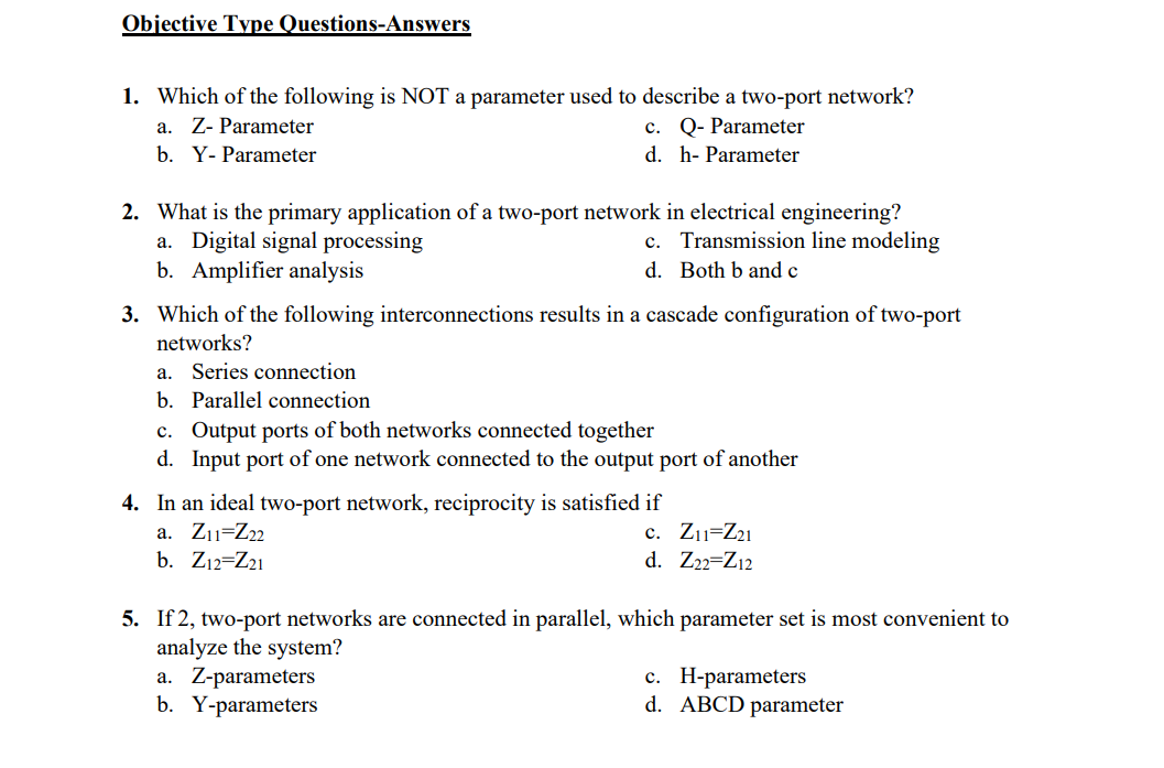 Obiective Type Questions - Answers 1 . Which of