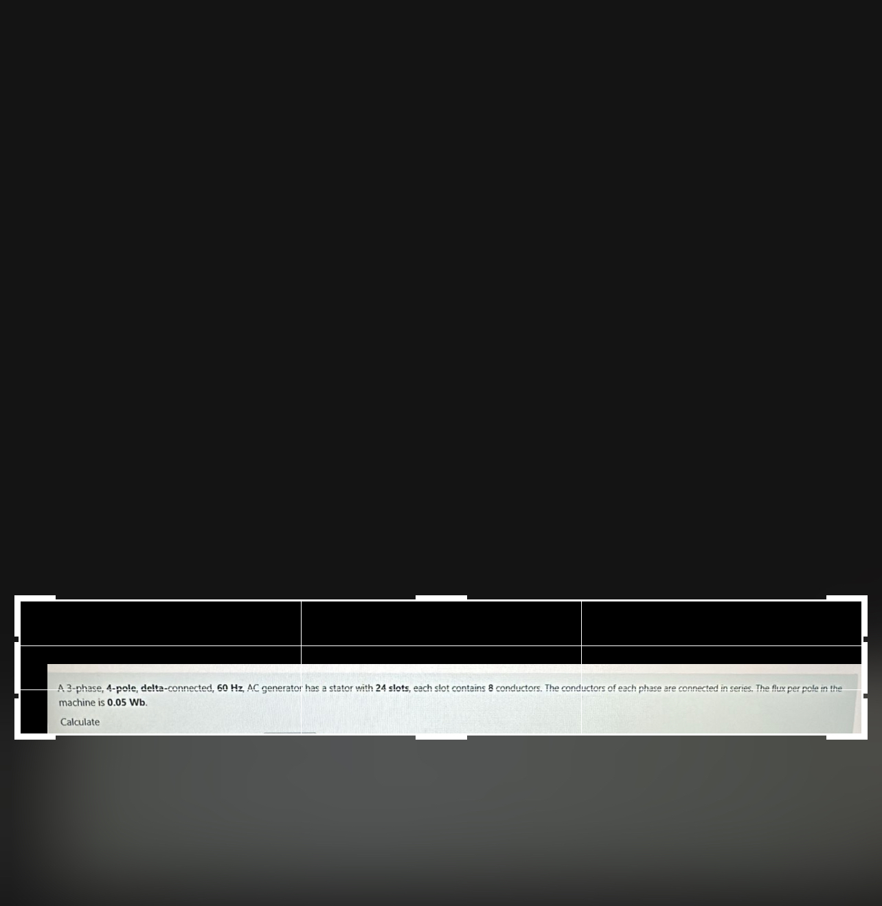 A 3 - phase, 4 - pole, delta - connected, 6 0 H z