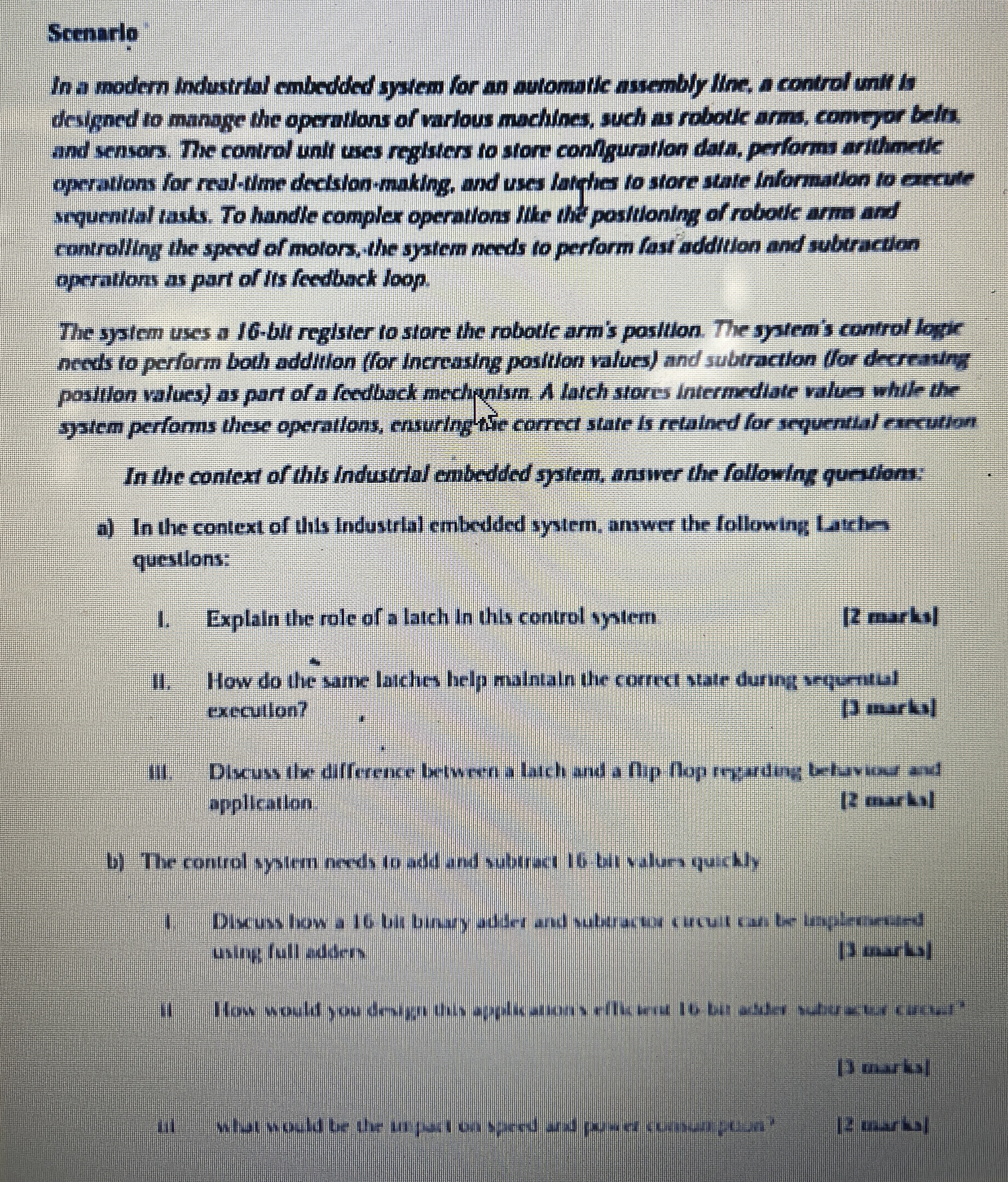 In a modern industrial embedded system for an