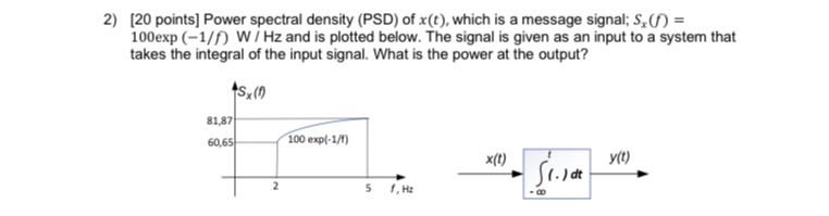 [ 2 0 points ] Power spectral density ( PSD ) of