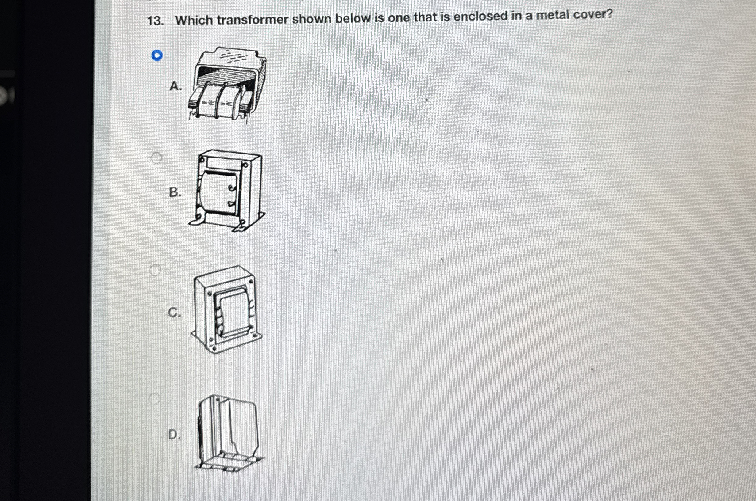 Which transformer shown below is one that is